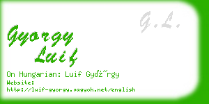 gyorgy luif business card